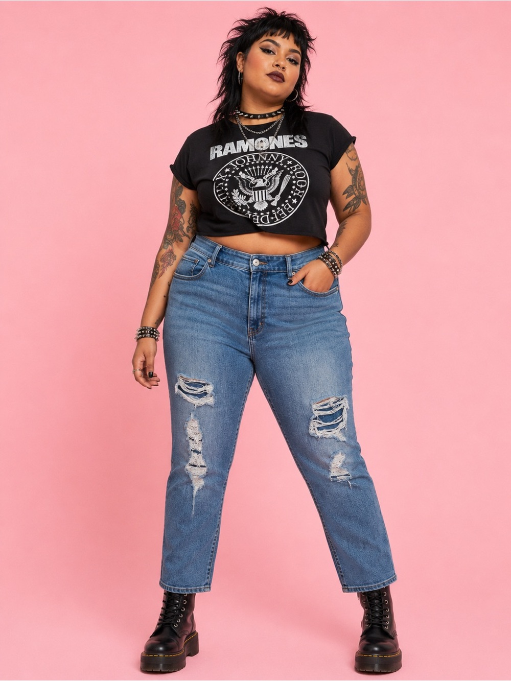 Hot Topic Light Blue Distressed Skinny Punk Grunge Jeans